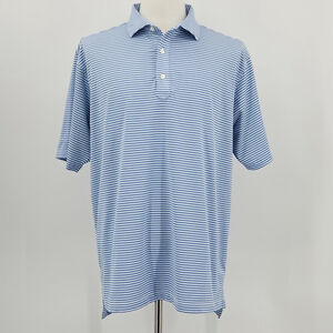 Turtleson Mens PGA Polo Golf Shirt XLarge Light Blue Stripe Professional Tenn.